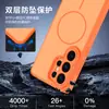 Aplicable Transfronterizo Samsung S26Ultra Tacto de Piel Mate Funda Magnética para Teléfono S25 Diseño de Agujeros Finos con Cubierta Protectora Adicional de Color Sólido