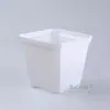 Vasos Quadrados com Bordas Retas para Mudas de Suculentas, Vasos de Flores com Base Espessada para E-commerce Transfronteiriço, Vasos Quadrados Pretos e Brancos para Plantas em Vasos