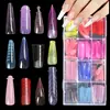 Arte de Uñas Popular Transfronterizo Molde de Uñas Colorido Papel de Uñas de Fototerapia Rápida Bandeja Sin Papel Piezas de Uñas de Cristal de Tamaño Mixto Sin Rastro