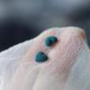 Hermosos Pendientes de Otoño e Invierno de Alta Calidad Retro Amor Nicho Azul Pavo Real Mate Azul Klein Pendientes de Cerámica
