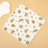 Toalla Cuadrada Pequeña de Oso con Estampado de Leopardo y Flores por Ambos Lados 30*30 Forro Polar de Coral Cuadrada para la Cara que No Suelta Pelusa