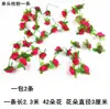Rosas pequeñas artificiales, flores de plástico, enredaderas de peonías, plantas artificiales, barandillas de balcón de casa, decoraciones para tuberías de calefacción