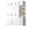 Armario de madera maciza para uso doméstico en dormitorios y apartamentos de alquiler, mueble de almacenamiento fácil de montar, armario grande moderno minimalista para niños