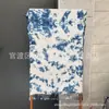 Dali Lijiang Pueblo Antiguo Isla Viaje Plantas Tie Dye Tinte Azul Bufanda Extra Grande Chal Protección Solar Borla Bufanda Larga