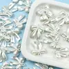 Colgante de concha de color perla artificial acrílica con agujeros, cuentas perforadas de color concha de estrella de mar y caracola para accesorios de joyería DIY