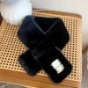 Gola Térmica Fofa de Urso para Estudantes, Aconchegante para Outono e Inverno, Quente e Resistente ao Frio, Cachecol de Pelo Falso de Coelho, Estilo Coreano, Versátil e Adorável