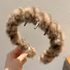 Elegante diadema redonda de cuentas con corona alta para mujer, diadema de moda de alta gama para uso diario, con dientes para un agarre antideslizante