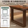 Escritorio de Madera Maciza para Sala de Estar, Escritorio Largo Grande, Mesa de Lectura y Estudio, Banco de Trabajo Doble para Computadora en Casa, Mesa Larga