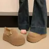 Populares zapatos estilo Birkenstock de tamaño pequeño, que aumentan la altura y tienen suela gruesa para mujer, nueva colección otoño 2026, con puntera amplia, modernos, versátiles y fáciles de combinar con cualquier atuendo.
