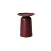 Mesa Lateral Sencilla para Apartamentos Pequeños, Mesa Redonda Pequeña de Hierro, Mesa Lateral Estilo Crema para Sofá, Mesita de Café de Hierro para Mesita de Noche, Mesa de Esquina