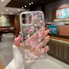 Capa Protetora de Celular Transparente Anti-Queda de Silicone TPU com Padrão Floral para Apple 15Promax Case de Celular Iphoneair