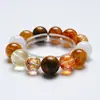 [Jinper Yaoguang] Pulsera de Flor de Pegamento Amarillo de Cristal Natural Limón para Mujer, la Más Fácil de Combinar, Pulsera de Regalo, Venta al por Mayor