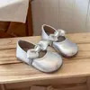 Zapatos de vestir para bebé niña, zapatos de princesa para primavera y otoño, zapatos para niños pequeños con lazo y velcro, cómodos zapatos para caminar para bebé con suela blanda
