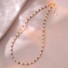 Collar de ojo de tigre estilo japonés-coreano para mujer, concha natural de bambú, elegante, estilo coreano, nuevo collar de estilo chino, joyería