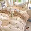 Juego de Ropa de Cama de Algodón Puro de Tres Piezas para Dormitorios Universitarios, Nuevo Modelo 2026, Juego para Cama Individual/Doble, Juego de Cuatro Piezas, Lavable a Máquina