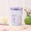 Copo Estrela 300ml, garrafa térmica isolada em aço inoxidável 304, design estiloso para homens e mulheres, adequado para estudantes, mantém as bebidas geladas, fofo e portátil para uso ao ar livre
