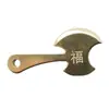 Llavero Hacha Carácter "Fu" Vintage de Latón Llave de Coche Colgante Yiwu Fabricante Mayorista Artículos Pequeños Creativos Vintage