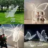 Escultura de Borboleta em Aço Inoxidável Item Pequeno Venda de Parque Escritório Venda Gramado Externo Decoração Oca Luminosa de Ferro Forjado Ornamento