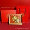 Figurita del Dios de la Riqueza Dorada Caja de Regalo Set Ocho Direcciones de la Riqueza Figurita de Ganancia Acostada Set de Regalo del Dios de la Riqueza de Dibujos Animados