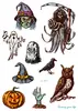 Novos adesivos de tatuagem à prova d'água personalidade engraçada desenho animado anime Halloween adesivos de tatuagem tatuagem temporária atacado