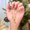 Caperucita Roja Explosiones Ping An Calabaza Feliz Collar Método Antiguo Oro Hielo Triturado Calabaza Fulu Cadena Clavícula Nicho para Mujeres