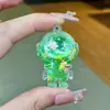 Mini Botella de Arena con Forma de Corazón Llavero Líquido Polvo de Amor Colgante Disco Duro Pequeño Colgante Accesorios de Inyección de Aceite de PVC
