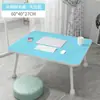 Escritorio para Laptop, Mesa para Cama, Escritorio con Ranura para Tarjeta y Portavasos, Escritorio de Oficina, Mesa Plegable Portátil, Escritorio para Cama