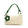 Bolso Pequeño Cruzado de Moda Estilo Coreano Color Sólido Fresco Pequeño con Tirante de Hombro Anudado para Mujer 2025 Nuevo