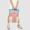 Mochila casual resistente al agua, con bloques de color, para mujer, ligera, adecuada para actividades al aire libre, senderismo y montañismo, moderna y portátil, ideal como mochila para estudiantes
