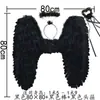 Alas de Ángel para Adultos de Halloween Accesorios Vestido de Diablo Negro Disfraz Alas de Plumas de Niña de las Flores Venta Directa de Fábrica