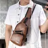 Nueva Bolsa Cruzada Multifuncional Casual para Hombre Estilo Coreano Casual Puerto de Carga USB Conector para Audífonos Bolsa Cruzada Bolso de Hombro para Hombre