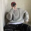Suéter Masculino Color Block Listrado Elegante com Gola Redonda, Novo Casual Versátil Tricô Tendência Outono e Inverno 2023