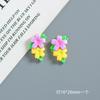 Accesorios de resina con flores bicolores brillantes, hechos a mano, con pegamento en crema para teléfono móvil, horquilla para el pelo, pegatina para refrigerador, material de joyería
