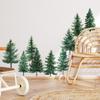 Pegatinas de pared autoadhesivas con diseño de bosque de pinos en acuarela, para dormitorio, sala de estar, porche, hogar, fondo, embellecimiento, L104
