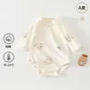 Mameluco de bebé de algodón puro, Clase A, adecuado para primavera y otoño, Ropa para niños Anyang, ropa para recién nacidos, mameluco de bebé triangular de manga larga