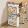 Estantería de escritorio de dibujos animados, mochila para libros de estudiante de pie, soporte para lectura colgante, herramienta organizadora de libros, bolsa de almacenamiento de libros, estante colgante