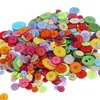 Botões Coloridos de Resina DIY para Crianças, Botões Feitos à Mão, Botões Coloridos Mistos de Quatro Furos, Acessórios para Roupas, Enfeites de Botão