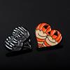 Estilo punk europeo y americano Halloween cabeza de calabaza con forma de corazón broche de personalidad de metal vendaje Araña Murciélago insignia regalo