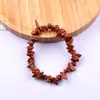 Pulsera de Grava Multicolor Asimétrica Estilo Coreano de Moda para Mujer Pulsera Elástica DIY Suministro Transfronterizo Cuarzo Rosa Ágata