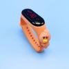 Reloj electrónico de muñeca medidor 3 luces rojas reloj electrónico de muñeca led niños hombres y mujeres deportes estudiante botón reloj de dibujos animados