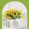 Amazon Planta Verde Phalaenopsis Flor Artificial Pensamiento Ramo Flor Artificial Flor de Seda Boda Hogar Oficina Decoración Exterior