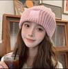 Sombrero Negro de Punto Felpa Sombrero de Pescador para Mujer Otoño e Invierno Estilo Coreano Cabeza Grande Sombrero de Cubo Cálido Sombrero de Cubeta para Cara Pequeña Moderno