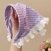 Novedad Primavera y Verano 2025 Aro para el Cabello de Encaje para Niña Estilo Pastoral Dulce Elegante Celebridad de Internet Protector Solar para la Cabeza Hebilla