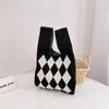 Bolso Tote Nuevo de Moda con Lindo Diseño de Animal, Bolso de Mano Versátil para Mujer, Estilo Coreano y Japonés, Bolso de Punto para Exteriores para Damas
