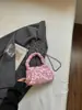 Bolsa de Corrente com Lantejoulas Feminina 2026 Nova Moda Bolsa de Ombro Único Transversal Pequena Quadrada Bolsa de Mão de Alto Padrão