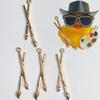Accesorios de Patito Amarillo para Vecindario Transfronterizo, Linli No. Juguete de Decoración DIY de Pelo de Pato 8 Piezas, Regalo Hecho a Mano de Té con Leche de Limón