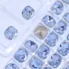 Jia Xiaoya K9 Decoração de Unhas Luxuosa e Luxuosa com Base Quadrada Pontiaguda e Luz Intensa em Cristal Branco Translúcido para Uso Pessoal