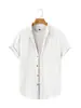 Ropa para Hombre Transfronteriza Europea y Americana Amazon Verano Camisa de Hombre con Cuello Mao Tops de Manga Corta Camiseta Ligera Casual Cárdigan para Hombre