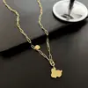 Collar de acero y titanio con perlas de agua dulce naturales para mujer, cadena de clavícula exquisita de alta calidad, joyería anticaída al por mayor