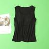 32 Pines 100 Seda Sujetador Ropa Interior Una Pieza Cuello Redondo Sin Mangas Chaleco Superior Camiseta Base de Seda de Morera para Mujer Verano Delgado